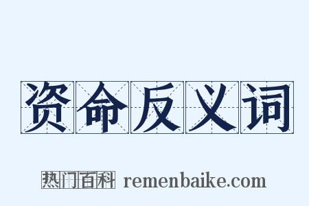 资命反义词是什么意思的图片